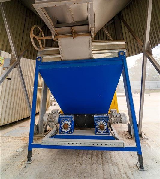 grain storage large slots silo with grain grain storage tank view from